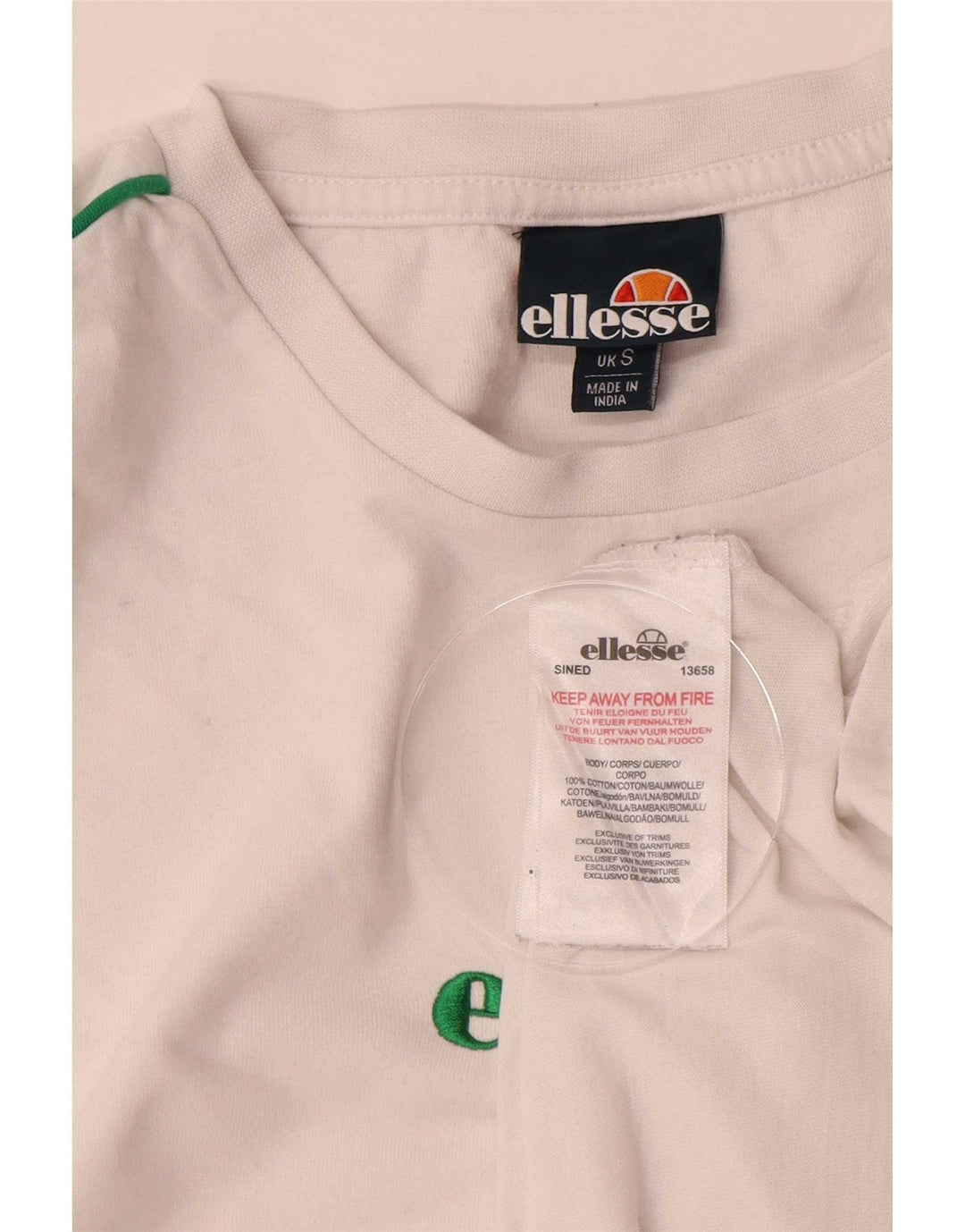 Tricou grafic pentru bărbați Ellesse Top mic, alb, bumbac
