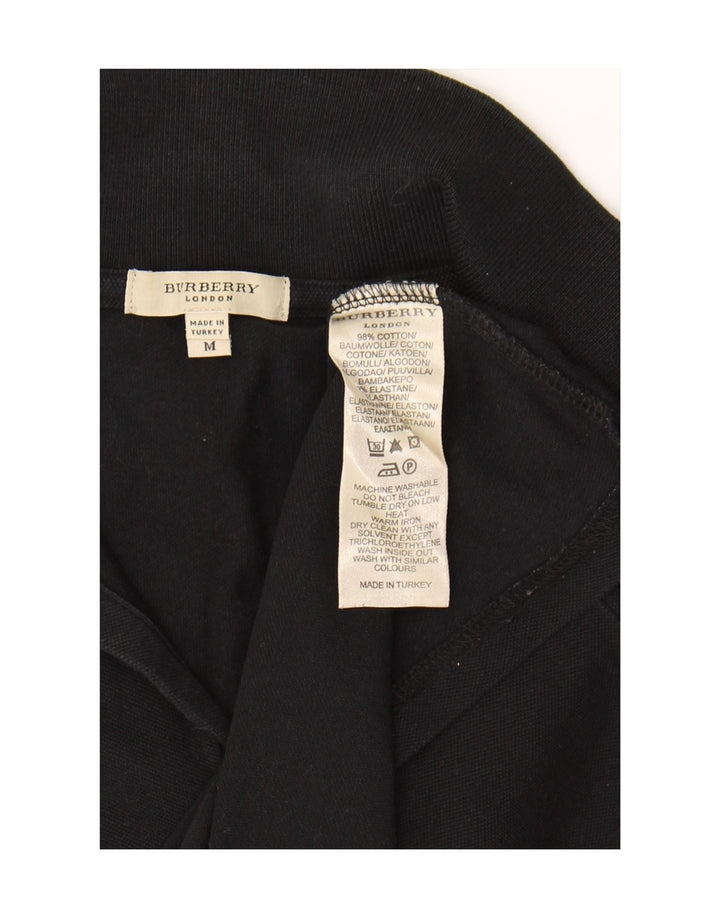 Tricou polo Burberry pentru femei, bumbac mediu negru