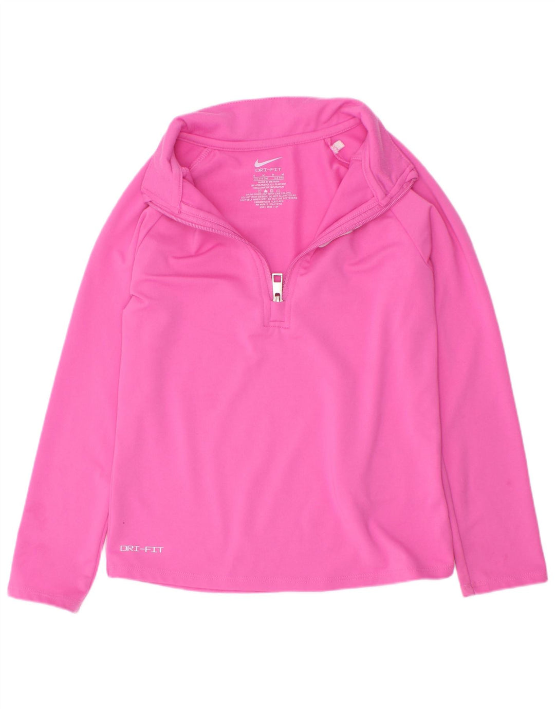 Trening pentru fete Dri Fit Zip Neck Pullover Top 5-6 ani Roz mediu