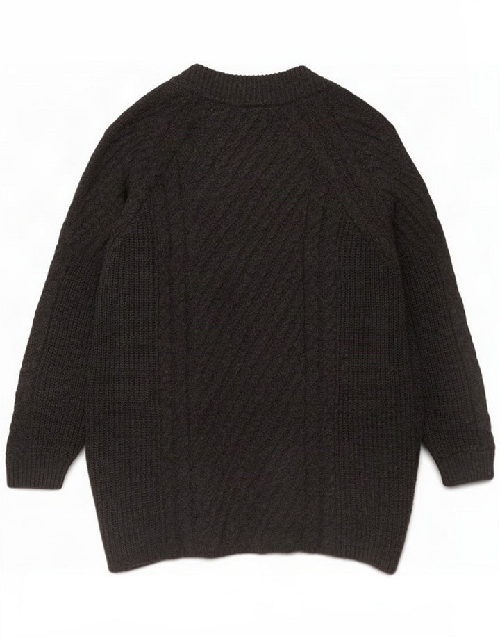 Zara Pulover cardigan deschis pentru bărbați, gri mediu, acrilic