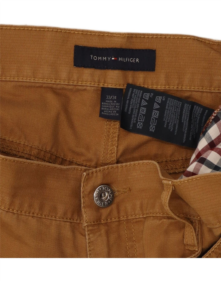 TOMMY HILFIGER Pantaloni casual drepti pentru bărbați L33 L32 bumbac bej