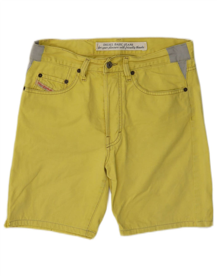 Pantaloni scurți casual pentru femei Diesel W29 Bumbac galben mediu