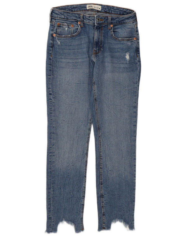 Blugi tăiați pentru damă Zara EU 40 Medium L30 L27 Albastru