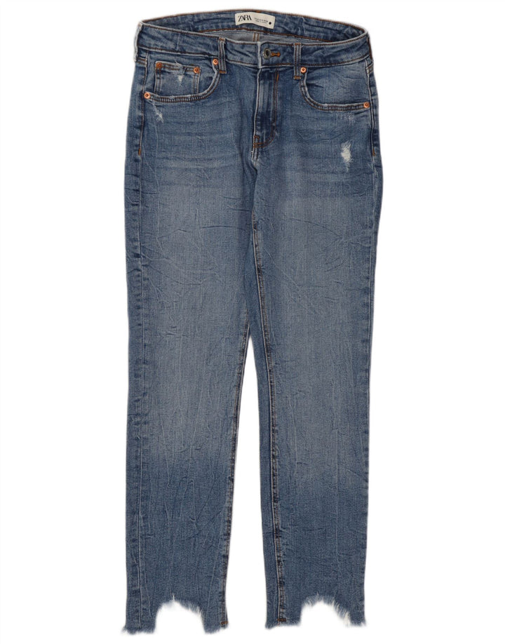 Blugi tăiați pentru damă Zara EU 40 Medium L30 L27 Albastru