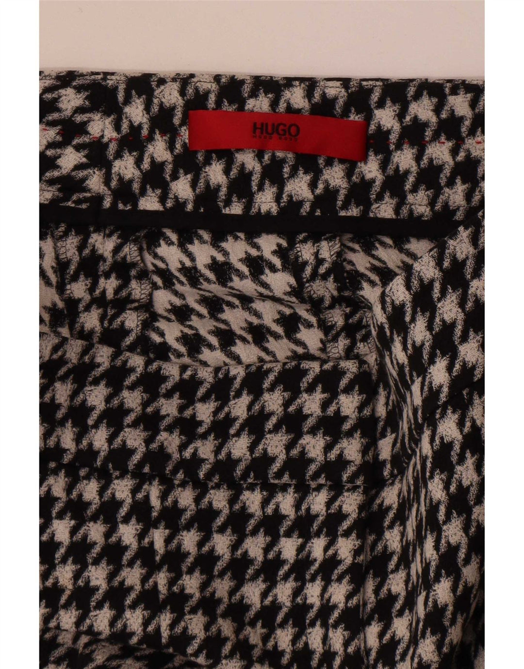 Pantaloni cropped slim pentru femei Hugo Boss L28 L26 picior de găin negru