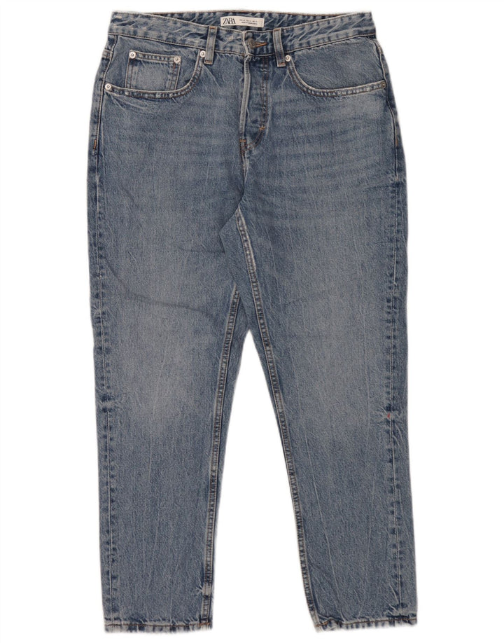 Blugi conici pentru bărbați Zara EU 40 Medium L31 L26 Bumbac albastru
