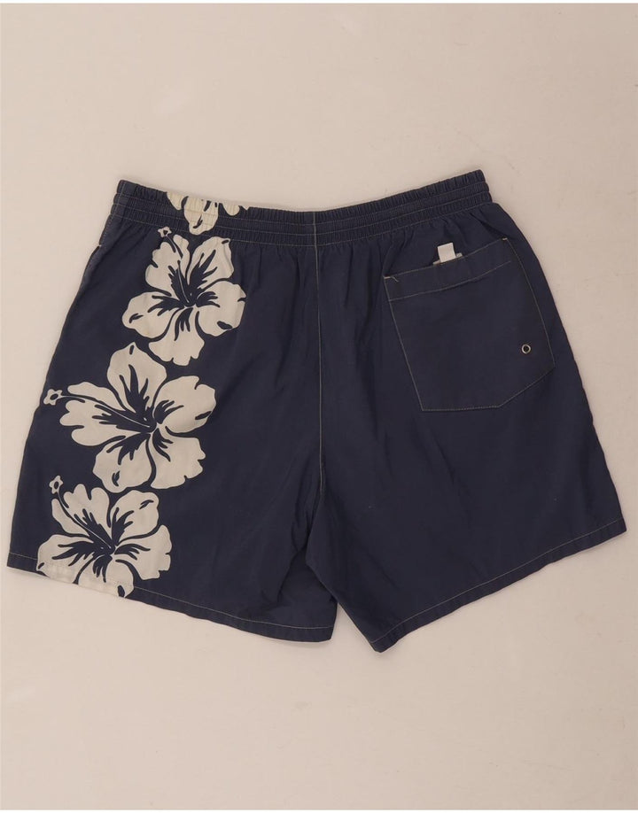 Sergio Tacchini Pantaloni scurți de înot pentru bărbați, medii, bleumarin, florale