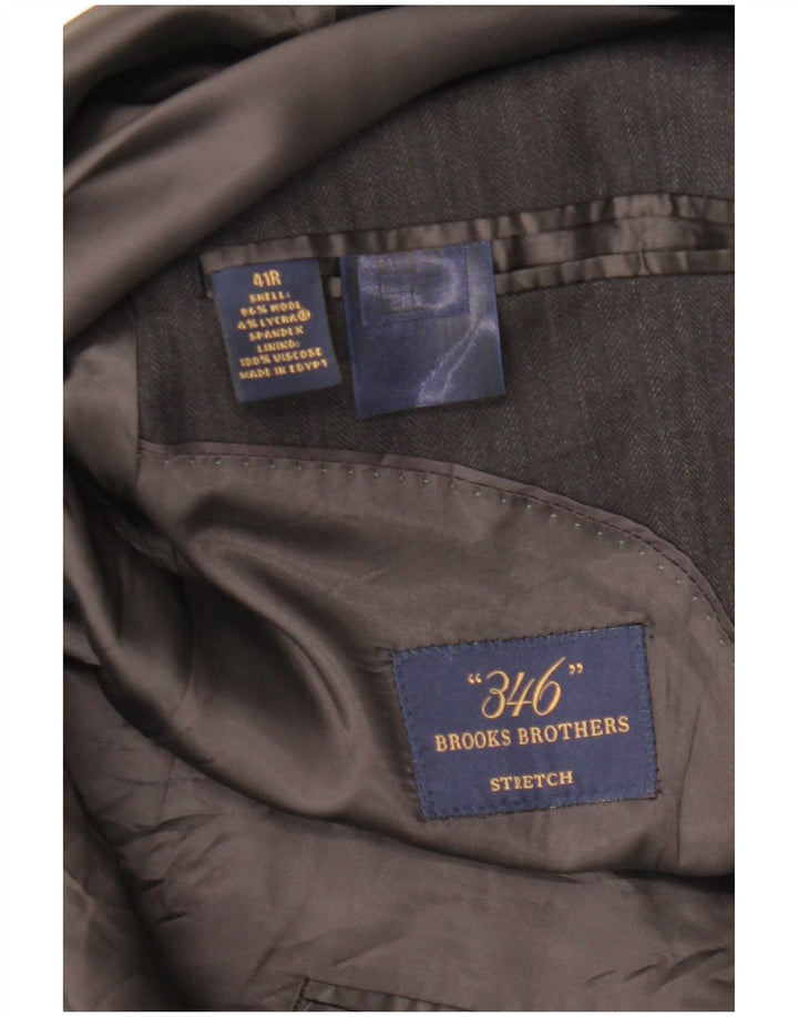 BROOKS BROTHERS Jachetă pentru bărbați 346 Blazer UK 41 Large Black Pinstripe