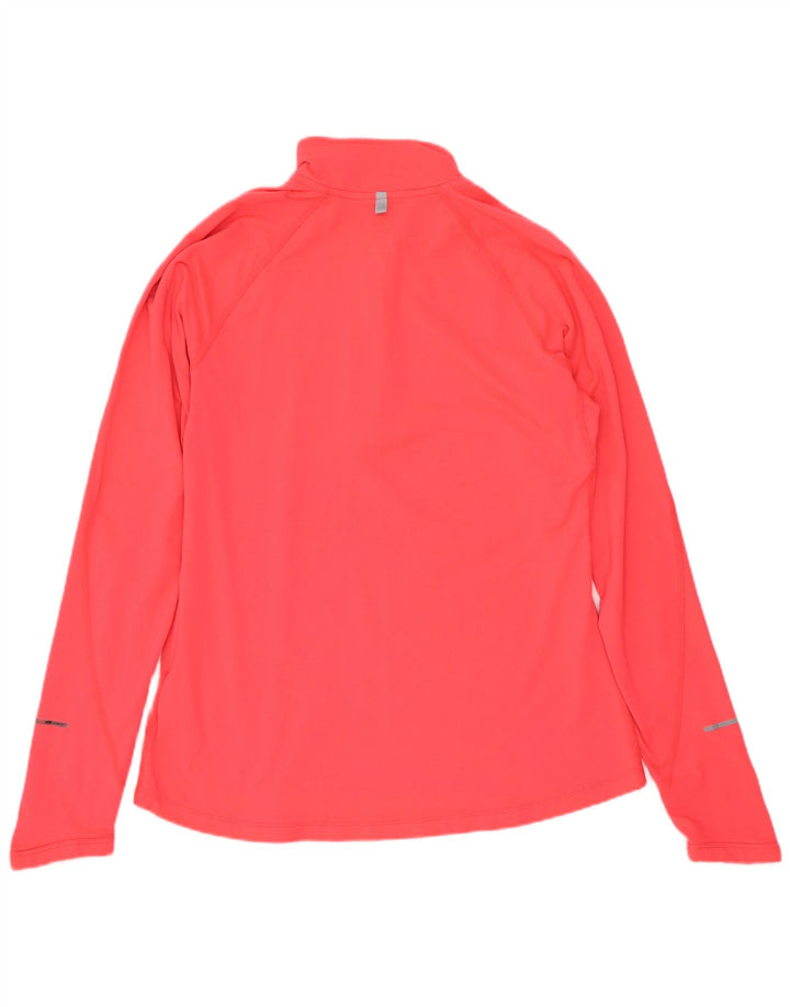 Top de trening Nike Dri Fit, cu fermoar și gât, pentru femei, UK 12, roz mediu