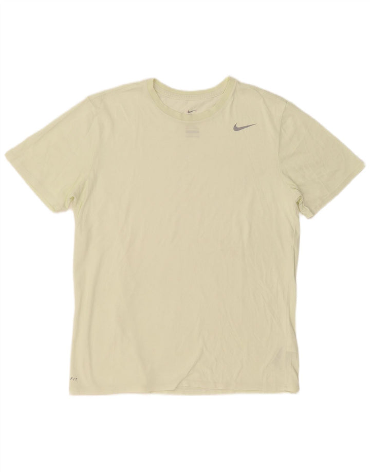 Tricou cu croi atletic Nike pentru bărbați Top mare din bumbac galben