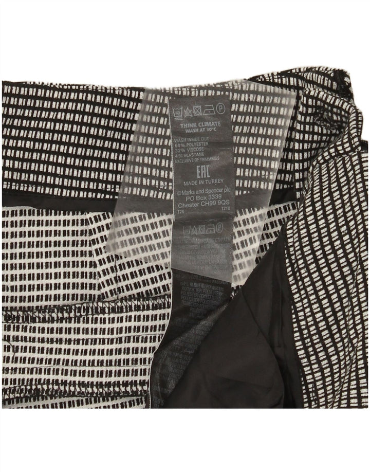 Pantaloni chino pentru femei Marks & Spencer UK 12 Medium W32 L29 Black Check