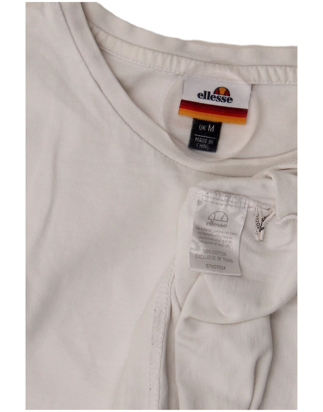 Tricou cu grafic pentru femei ELLESSE Top UK 14 Bumbac alb mediu