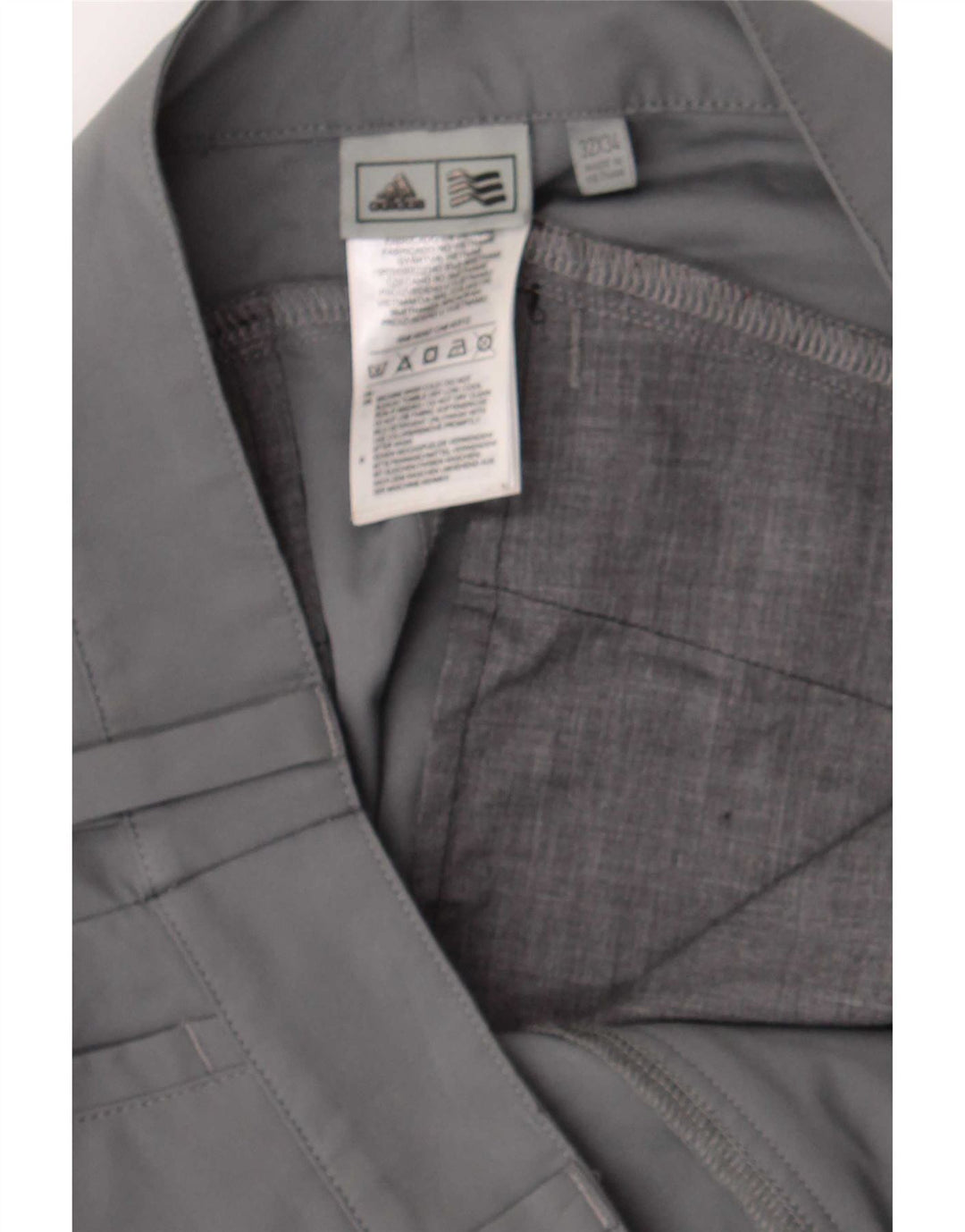 Pantaloni chino slim pentru femei Adidas W30 L34 poliester gri