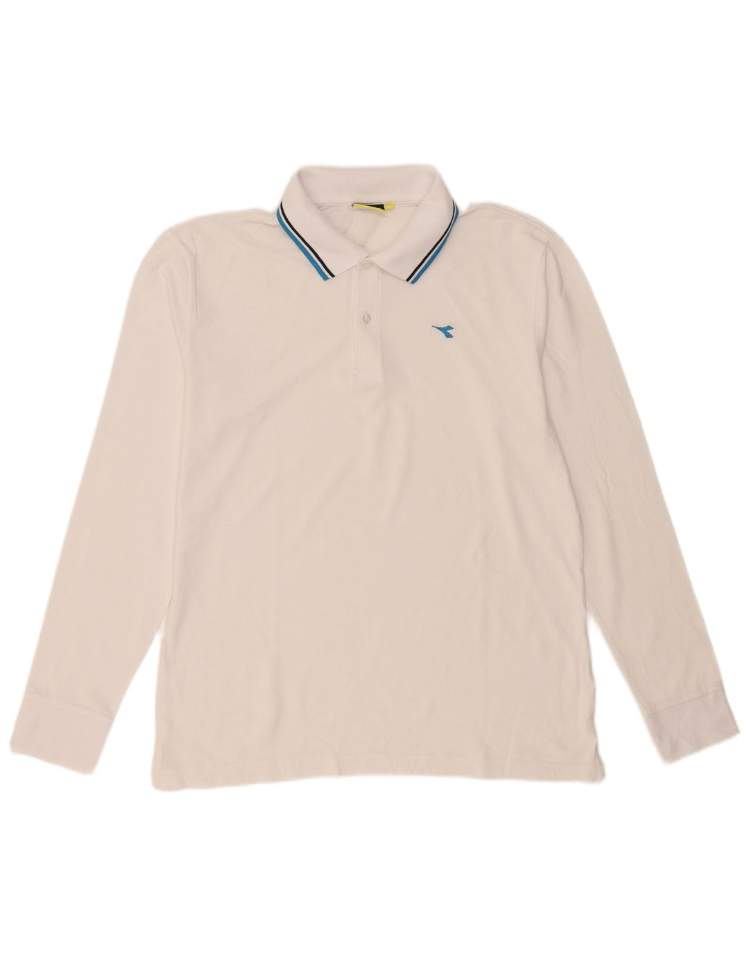 Tricou polo cu mânecă lungă pentru bărbați Diadora XL alb
