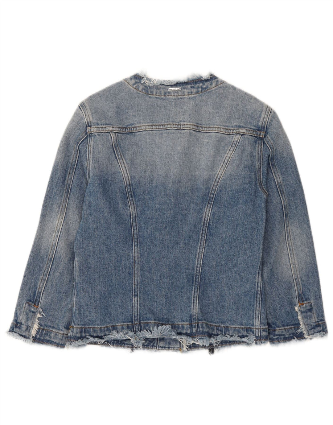 Jachetă de denim crop Liu Jo pentru femei UK 8 Small Blue Bumbac