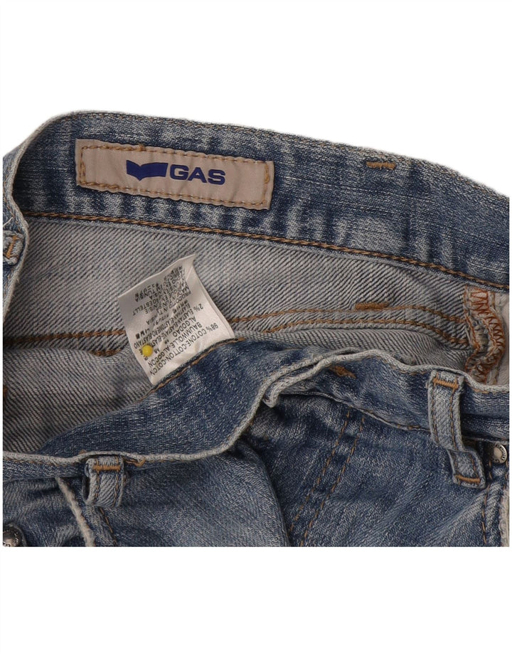 Blugi drepti pentru bărbați Gas W32 L30 Bumbac albastru