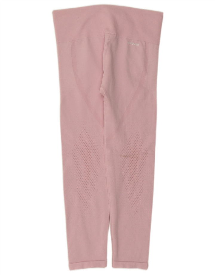 Leggings Capri Adidas pentru femei UK 12 Poliester roz mediu