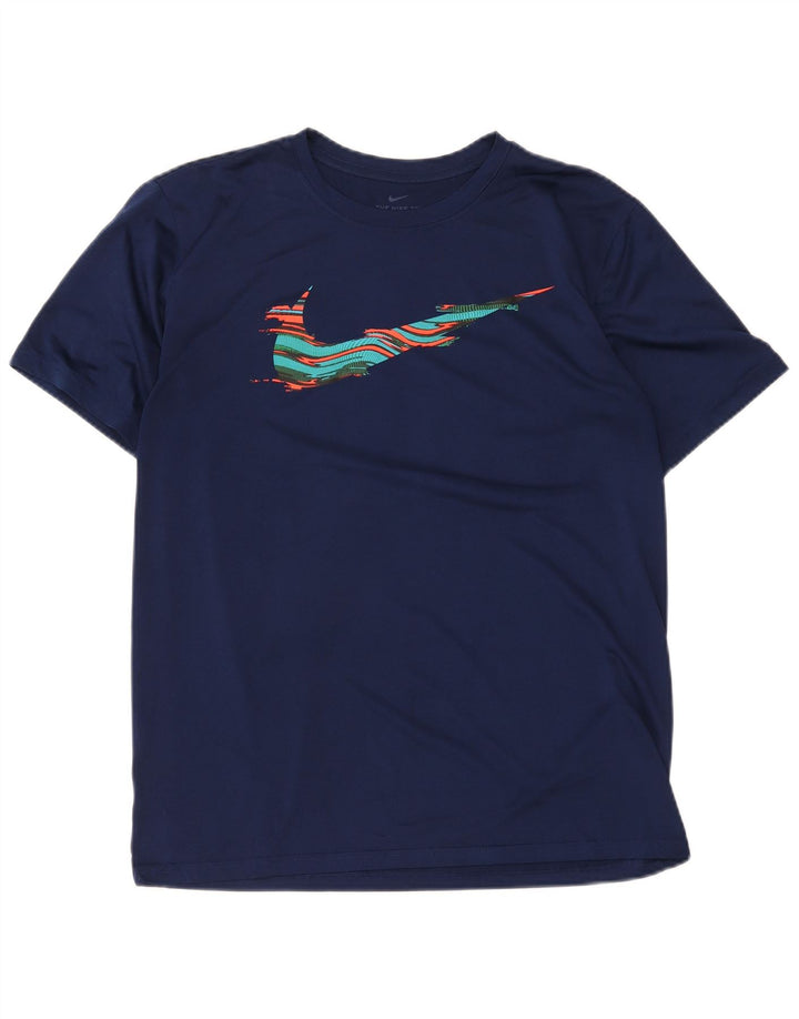 Tricou grafic Nike Dri Fit pentru bărbați Top mare, bleumarin