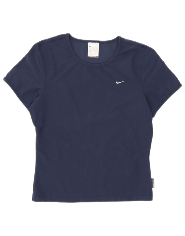 Tricou Nike Dri Fit pentru femei Top Marea Britanie 10/12 Mediu Bleumarin Poliester