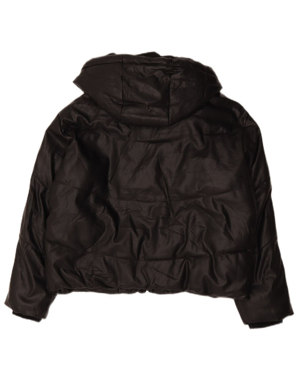 Jachetă căptușită supradimensionată pentru femei Zara UK 14 Medium Negru