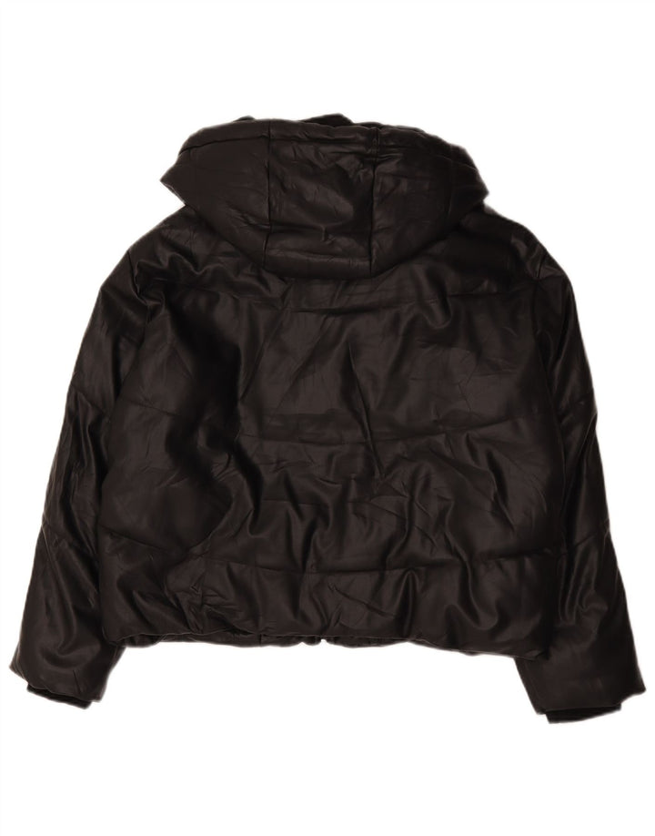Jachetă căptușită supradimensionată pentru femei Zara UK 14 Medium Negru