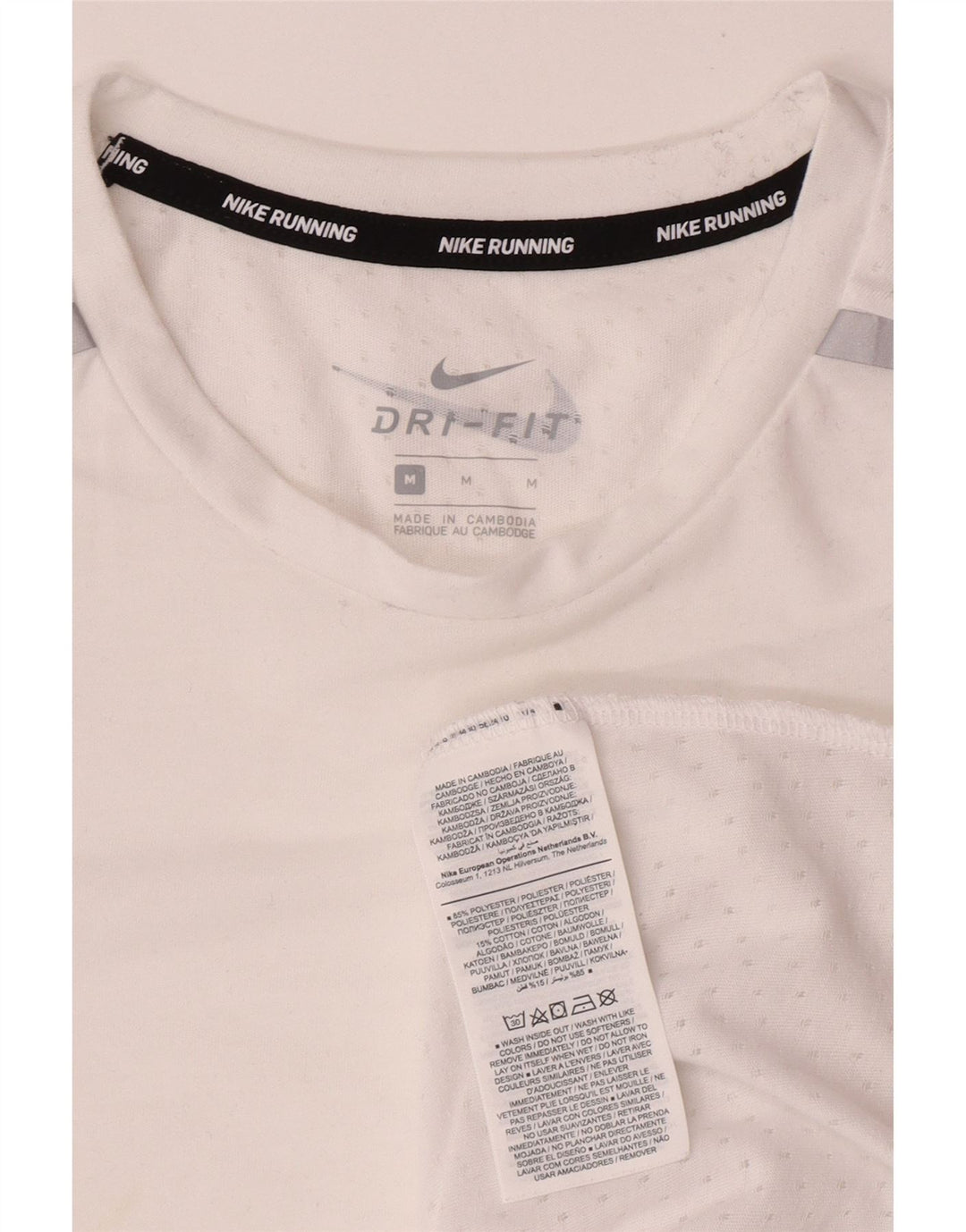 Tricou grafic Nike Dri Fit pentru bărbați Top Medium Alb Poliester