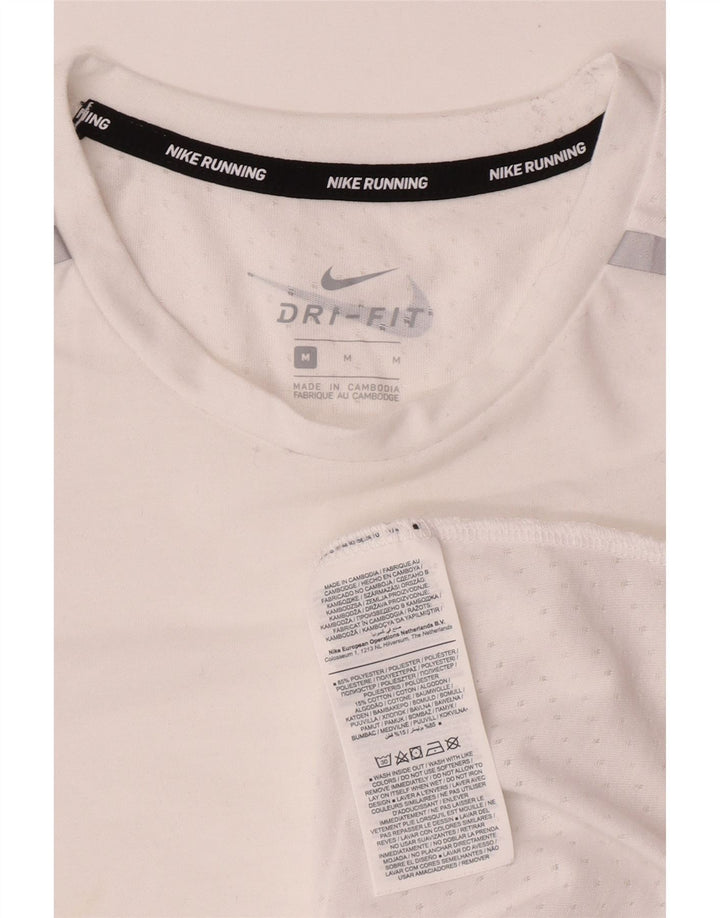 Tricou grafic Nike Dri Fit pentru bărbați Top Medium Alb Poliester