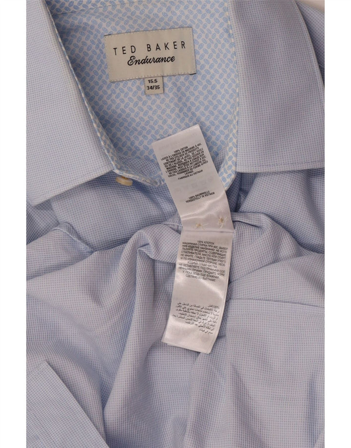 Cămașă pentru bărbați Ted Baker, mărime 15 1/2, bumbac albastru mediu