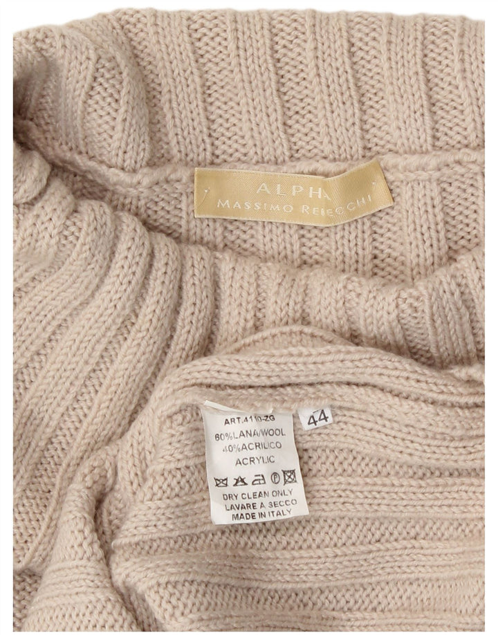 Pulover pentru femei Massimo Rebecchi Alpha Roll Gât IT 44 Medium Bej