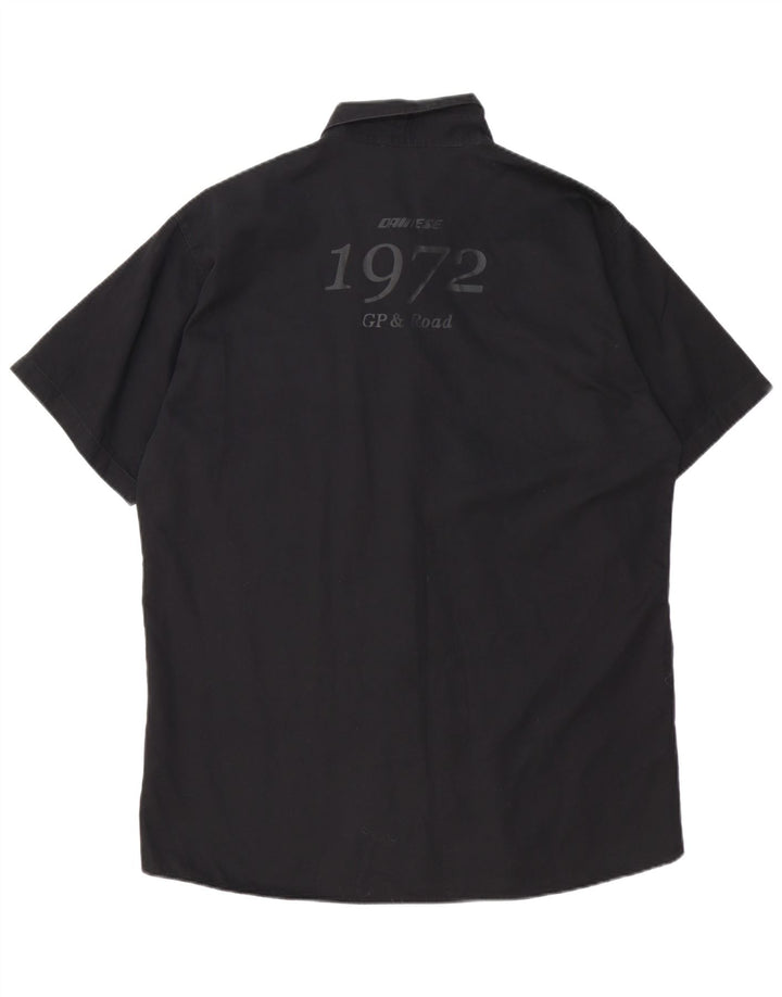 Cămașă cu mânecă scurtă Dainese pentru bărbați, bumbac negru mare