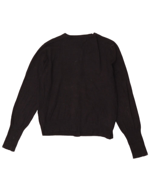 Marks & Spencer Pulover Crop Cardigan pentru femei UK 12 Medium Black Viscose