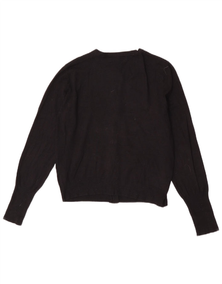 Marks & Spencer Pulover Crop Cardigan pentru femei UK 12 Medium Black Viscose