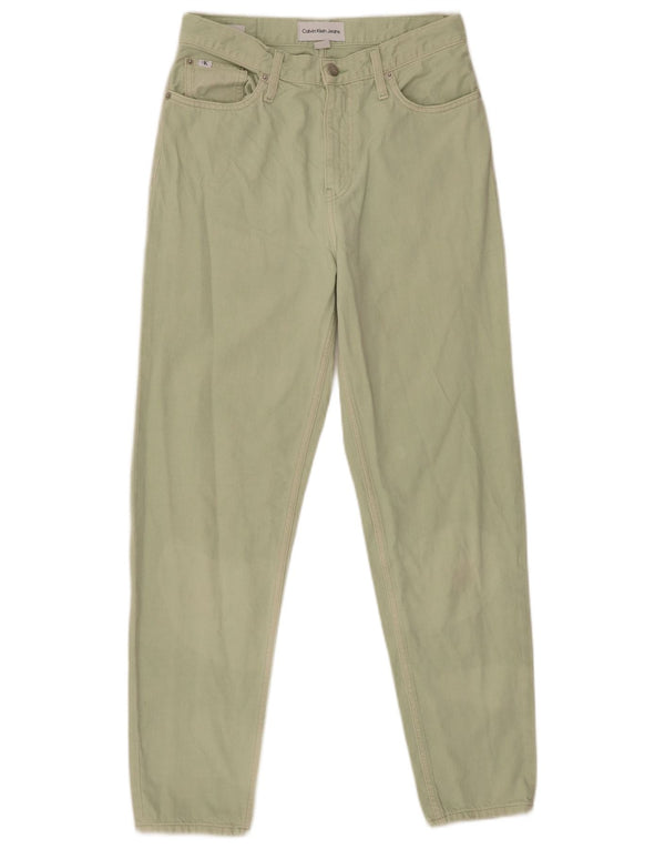 Blugi drepti pentru femei Calvin Klein W28 L28 bumbac verde