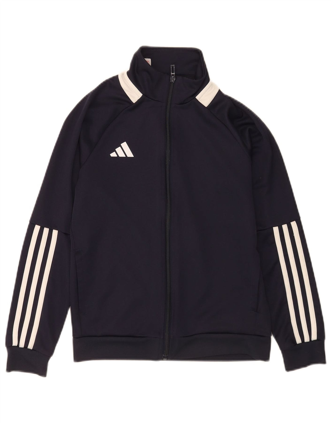 Jachetă de top pentru trening Adidas băieți 11-12 ani poliester bleumarin