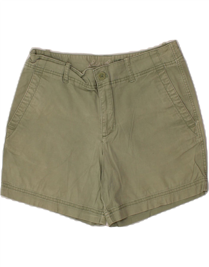 EDDIE BAUER Womens Chino Shorts US 6 Medium W30  Green Cotton Vintage Eddie Bauer and Second-Hand Eddie Bauer from Messina Hembry 