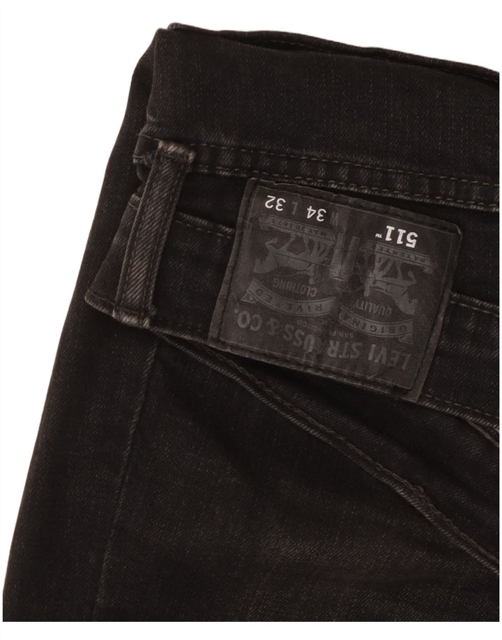 Blugi Levi's 511 Slim pentru bărbați W34 L32 bumbac negru