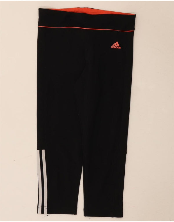Pantaloni adidas Climalite Capri pentru femei UK 8, poliester negru mic