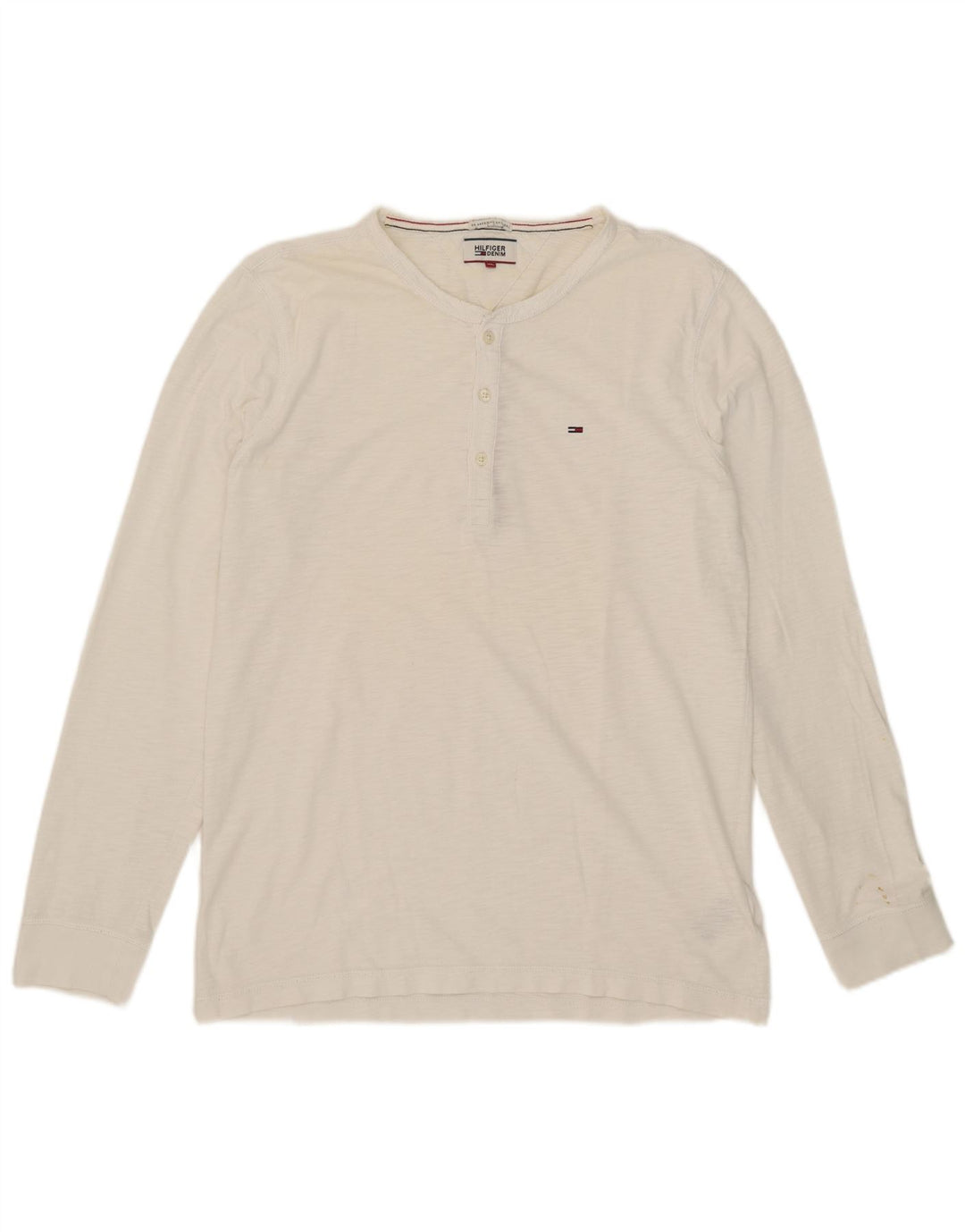 Top pentru bărbați Tommy Hilfiger cu mânecă lungă XL, bumbac alb