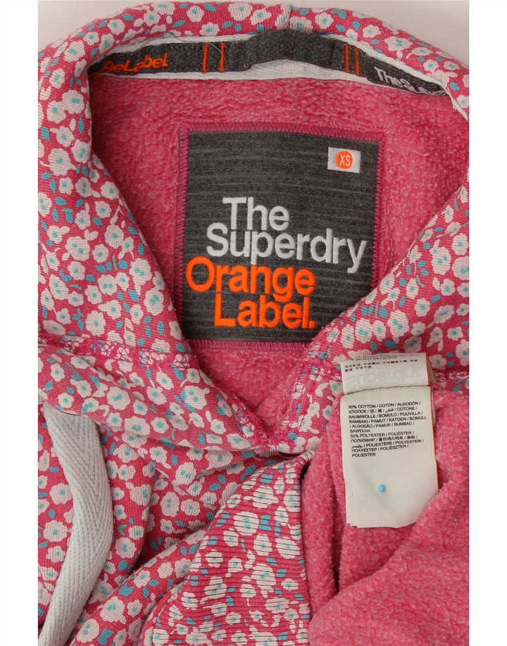 Pulover SUPERDRY pentru damă, UK 6 XS, bumbac floral, roz