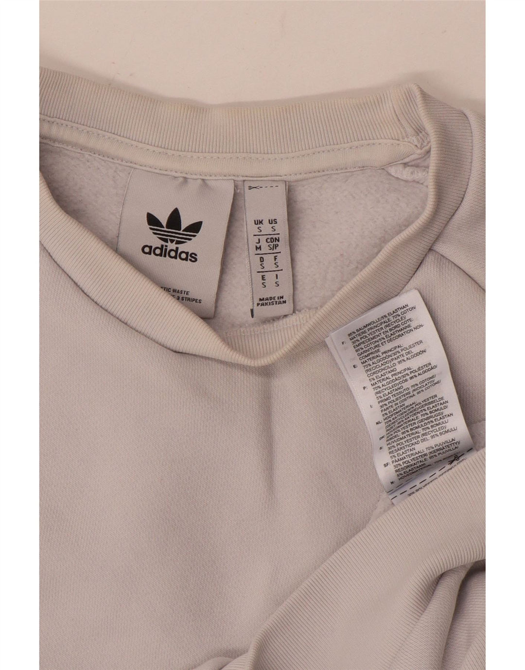 Hanorac pentru bărbați ADIDAS Jumper mic, alb, bumbac