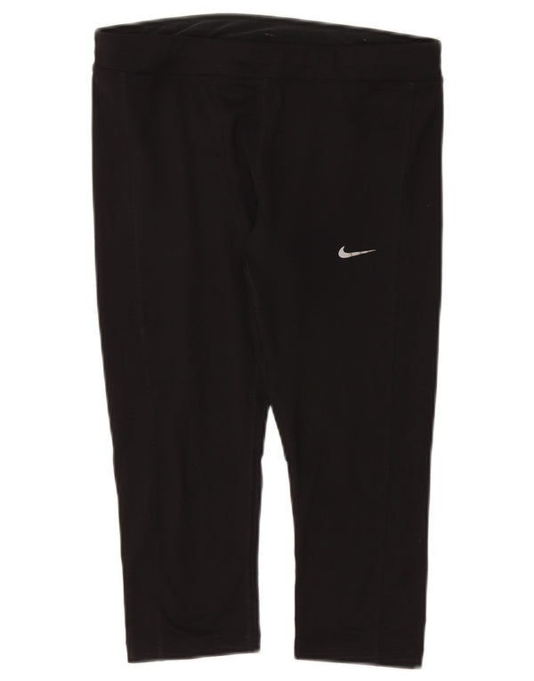 Leggings NIKE Dri Fit Capri pentru femei UK 12 Poliester mediu negru