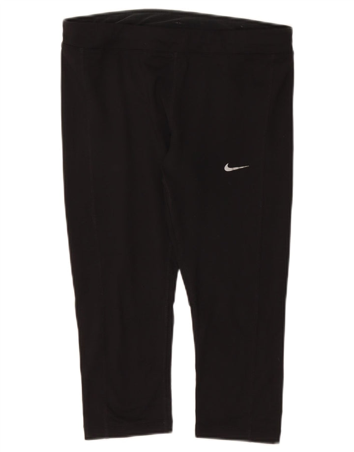 Leggings NIKE Dri Fit Capri pentru femei UK 12 Poliester mediu negru