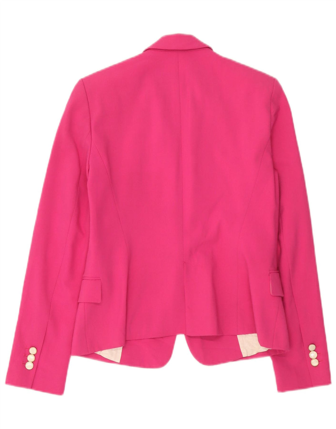 Blazer pentru femei Zara cu 1 nasture, UK 10, poliester roz mic