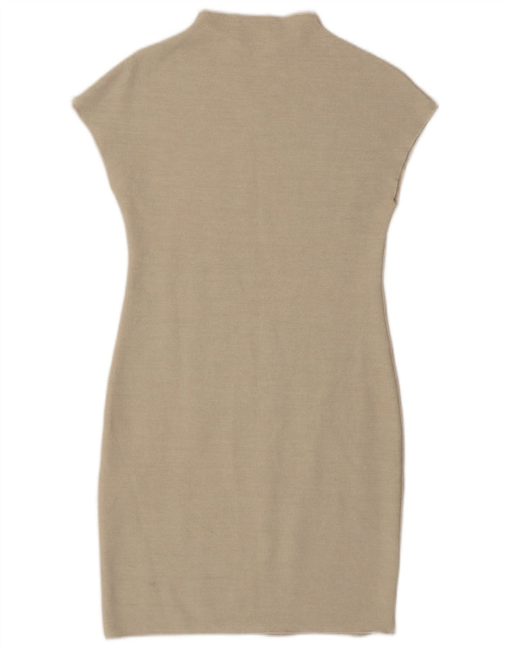 Rochie teacă pentru femei Zara UK 14 mare, bej, viscoză