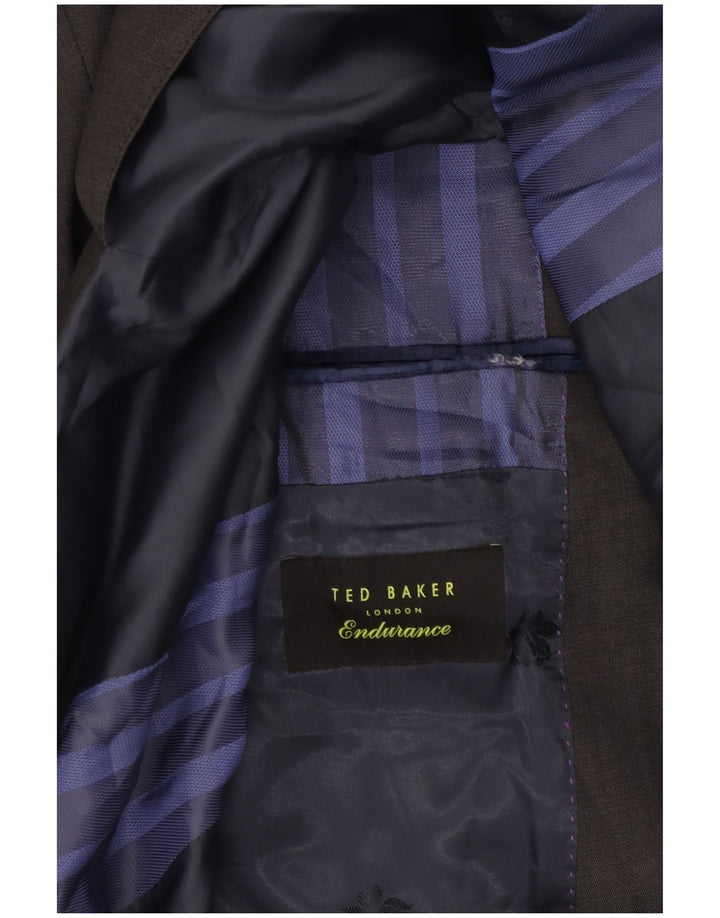 Sacou Ted Baker pentru bărbați, cu 2 nasturi, UK 38, lână, gri mediu