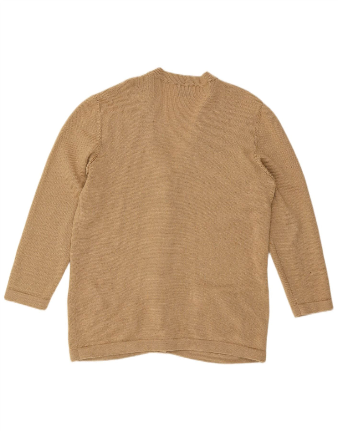 LUISA SPAGNOLI Pulover cardigan pentru femei UK 14 Lână mare bej