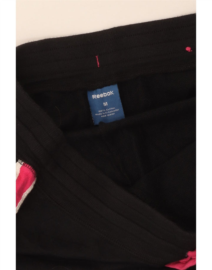 Pantaloni de trening Capri pentru femei REEBOK UK 14 Medium Black Colorblock