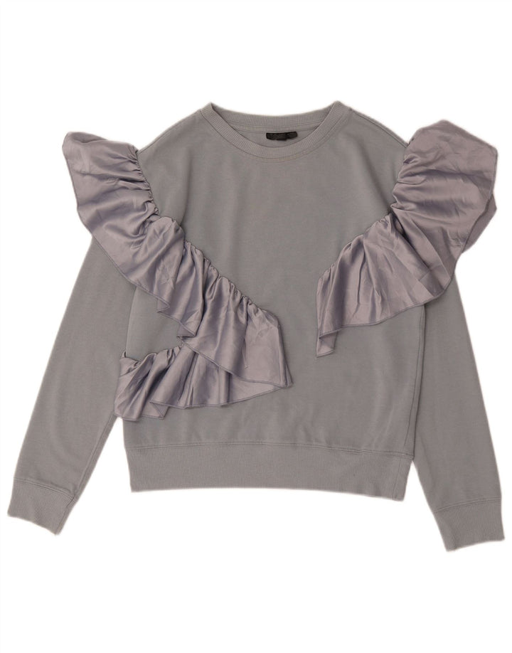 Topshop Pulover pentru damă, UK 8, bumbac gri mic