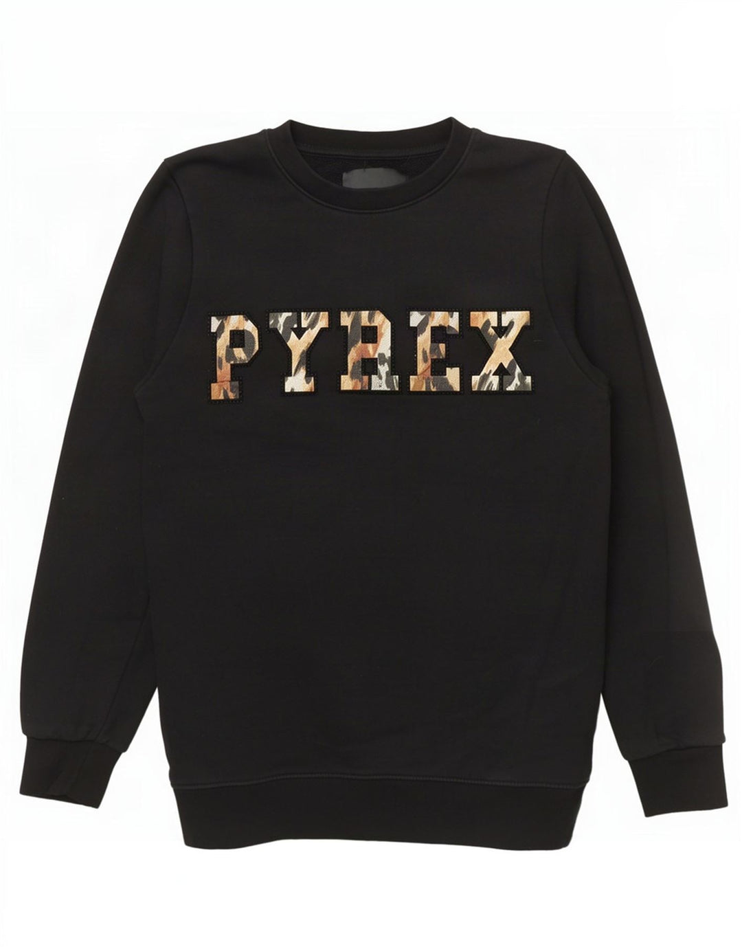 Pulover Pyrex pentru femei, cu grafică, UK 6 XS, bumbac negru
