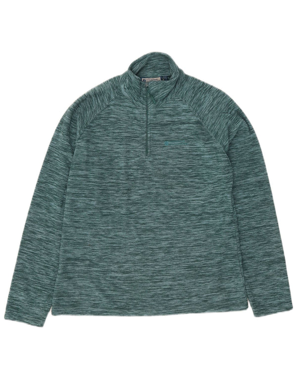 Pulover din lână pentru femei Mountain Warehouse, cu fermoar și gât, UK 12 Medium Green Flecked